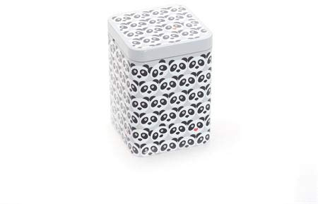 cha cult Dose Panda, 100 g eckig, Stülpdeckel, matt 10 x 7,3 x 7,3 cm