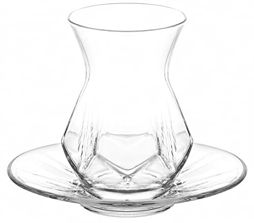 Lav Alya - Juego de vasos de té turcos (165 ml, 12 piezas, 6 personas)