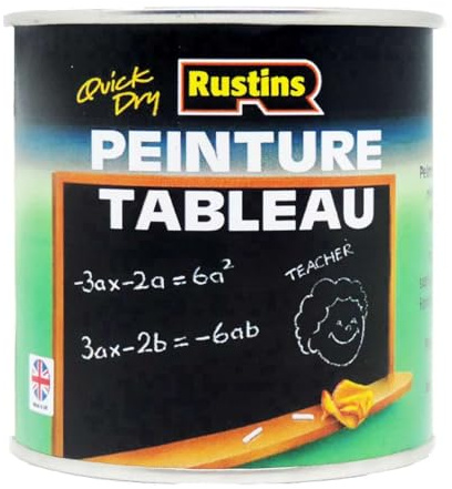 Rustins – Farbe für Tafel, schnell trocknend 1 l (BLAB1000FR) schwarz