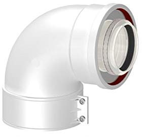 Curva Di Partenza Coassiale A 90° C/Ispezione Per Caldaie A Condensazione - Npe