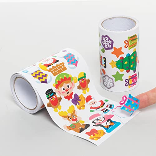Baker Ross FC228 Weihnachtsaufkleber, 600 Stück, Kinder-Aufkleber, ideal für Kinder, Kunst- und Bastelprojekte, hervorragend für Karten und Scrapbooking