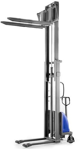 Pallit carretilla elevadora semieléctrica FLEX-E | horquillas ajustables | altura de elevación de 3000 mm | capacidad de carga de 1500 kg | apilador eléctrico
