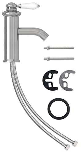 vidaXL Bathroom Basin Faucet Silver 130x180 mm