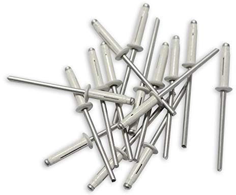 250 RIVETS TRIGRIP DE 4 x 20 BLANCS POUR PLAQUES MINERALOGIQUES