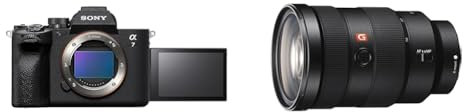 Sony Alpha 7 IV Spiegellose Vollformatkamera für Experten (33 MP, Echtzeitfokus, 10 Bildern pro Sekunde, 4K 60p-Video, Touchscreen) + 2470GM
