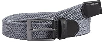 Redbridge Geflochtener Gürtel Elastisch Flexibel verstellbar Unisex Stretchgürtel Grau 105