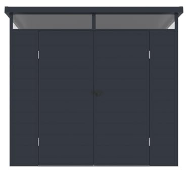 Vente-unique - Abri de Jardin en résine Gris Anthracite 4,57 m² avec Plancher - MINARO