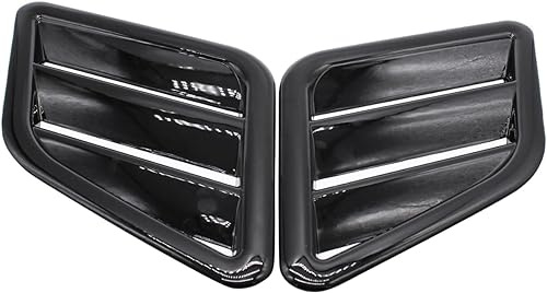 SHLPDFM Cubierta de ventilación para capó de entrada de aire para Ford Vauxhall Focus Corsa Fiesta (acabado negro brillante)