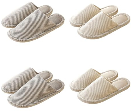 Teceyfeet Chaussons Invités 7 Paires Pantoufles - Chausson Spa Lavable Pantoufles d'hôtel, Confort Chaussons d'invités Hiver Pantoufles Feutre Slippers Femmes Hotel Voyage Salle de Bains
