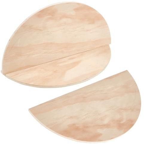 NBEADS 5 Stk. Halbkreis Ausschnitte, Unfertige Holzplatten Blank Ausschnitt Scheiben Halbrunde Holzplatte für Crafts Holz Schilder Unfinished Holz Türhänger