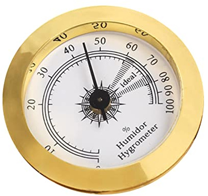 Humidor Round Hygrometer - Humidity Gauge for Glass Round Gold | Round Humidor Humidity Meter for Humidor Humidor Humidity Gauge for Humidor Humidor Humidity Gauge for Holdes