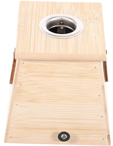 Gatuida Moxibustionsgerät aus Massivholz Moxa-box mit Verschlussdeckel Brennkasten für Moxastäbe mit Edelstahlboden Bruchfest und Langlebig