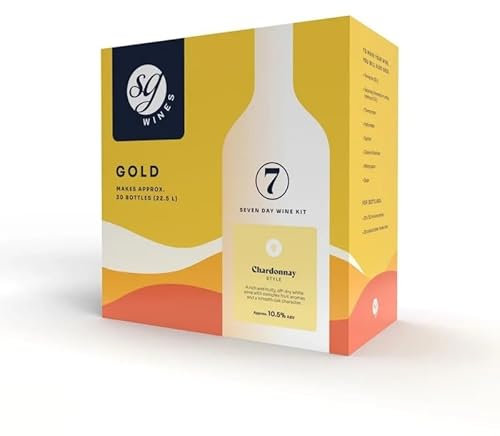 DIAH DO IT AT HOME SG - Solomon Grundy - Chardonnay 30 Bottles Wine Making Kit and Airlock Home Brew Set