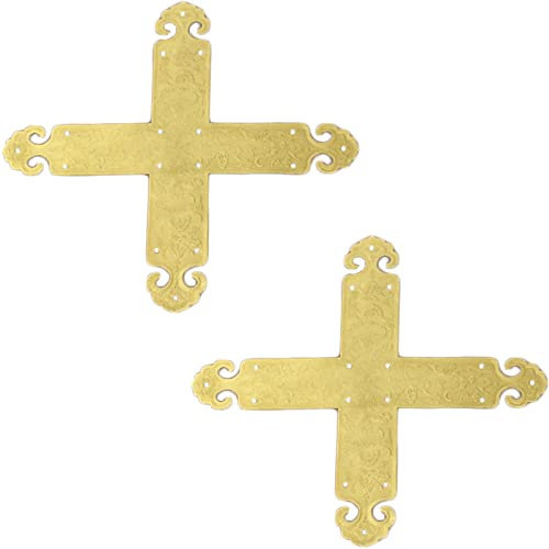 2 PCS Antique Brass Box Corner Protector Furniture Bumper for Fireplace Table Stair Cabinet Edge Safety Guard Decortation,2.5cmbc (1.8cmcc)