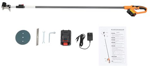 Teleskop Astsäge, 2 in 1 Akku-Teleskop-Baumschere mit 4 Ah Lithium-Batterie und Ladegerät, Einstellbarer Längenbereich 1.8-2.8m, 12000rpm Gartensäge Baumschere