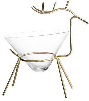 BEBEMOKO Deer Shaped Iron Art Cocktail Glass Creative Juice Wine Cup for Bar Cafe Party Cups