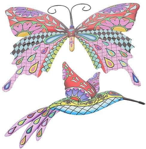 BESPORTBLE Metall Wand Dekor Schmetterling Für Außen Garten Zaun Balkon Wohnzimmer Schlafzimmer Wand Skulptur Ornament Mit Filigraner Verarbeitung