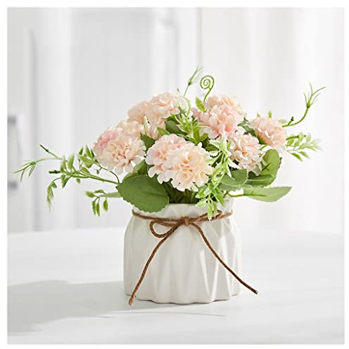 YIHANSS Künstliche Pflanzen-Arrangement, künstliche Blumen in Keramikvase, künstliche Hortensien, künstliche Blumen für Hochzeit, Zuhause, Party, Tischdekoration, Party-Dekoration (Farbe: G)