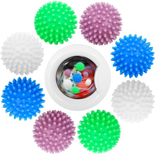 8 Stk Trockner Ball,Trocknerbälle für Wäschetrockner,Trocknerbälle für Daunenjacken,Wiederverwendbare wäschebälle,für waschmaschine Wäschetrockner Trockner Bälle Flauschigere Wäsche