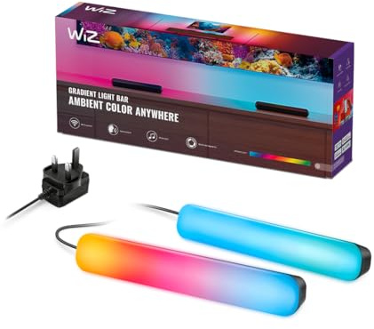 WiZ Gradient Light Bars – RGBIC Displays Multiple Colors at Once - Versatile Placement - Easy Setup, Connects to Wi-Fi - Control with App/Voice, Works with Google Home, Alexa and HomeKit, 1 Pack