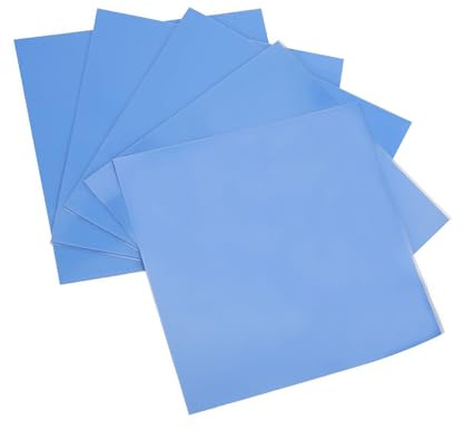 HERCHR 10 almohadillas de silicona conductoras térmicas de 100 x 100 x 0,5 mm, almohadillas térmicas de silicona conductoras resistentes al calor, hoja de conducción de calor para CPU