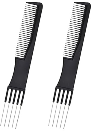 Professional Tail Comb for Women – Fine Tooth Anti-Static Rat Tail Comb with Long Handle for Sectioning, Parting, Teasing & Styling