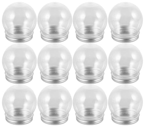 Operitacx 16piezas Bolas de Nieve Vacías de Plástico Transparente con Tapa de Rosca Esferas Reutilizables para Manualidades DIY Material Seguro para Crear Decoraciones Personalizadas