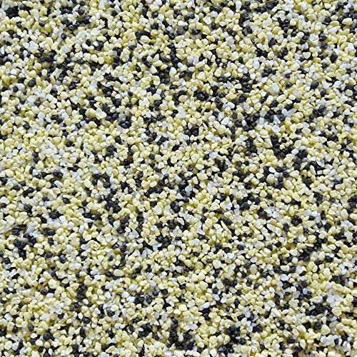 20kg Buntsteinputz Mosaikputz 1-2mm CoPa10 Pastellgelb/Schwarz/Weiß(Naturkorn) - Hergestellt in Bayern -