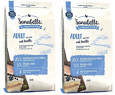 Sanabelle Schocks Combi Katzenfutter Adult Forelle 2X 2 kg