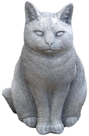 gartendekoparadies.de Figure de Pierre Massive Chat décoration de pièce décoration de Jardin en Pierre reconstituée, résistant au Gel