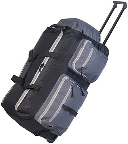 Xcase Tasche für Trolley Griff: Faltbare XL-Reisetasche mit Trolley-Funktion & Teleskop-Griff, 72 l (Reisetasche vergrößerbar, Rollreisetasche, Trolly)