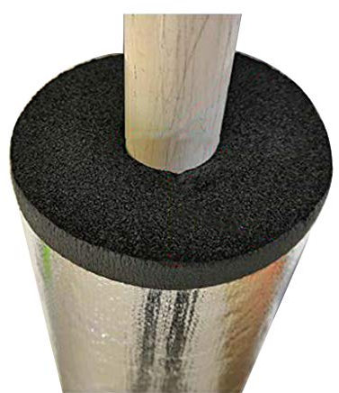 ZXQZ Insulated Piping for Hot Water Boiler, Elastomeric Pipe Insulation with Self-adhesive Aluminum Foil (Color : 114mm, Size : Pack of 3)