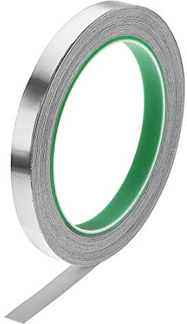 sourcing map Aluminium Klebeband 10mm x 20m Alufolie Isolierband Aluminiumband Selbstklebend Alu Klebeband Hitzebeständig Dichtungsband Wasserdicht Dichtband für Reparatur Abdichtung Isolierung