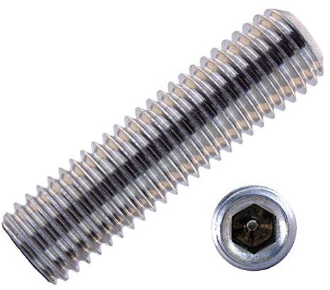 Gewindestifte mit Innensechskant u. Kegelkuppe M8x10 mm aus Edelstahl A2 (100 Stück) | DIN 913 - Madenschrauben - Wurmschrauben von MESAROS®
