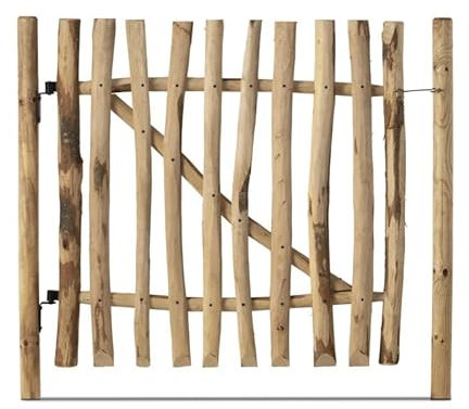 Portillon de Jardin Bois ganivelle Porte de Jardin pour clôture Bois 1m x H 1m