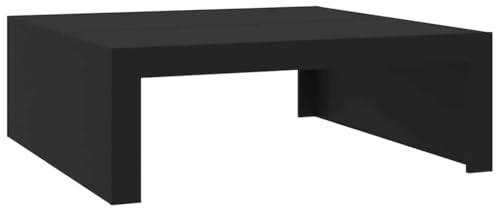 vidaXL Coffee Table Indoor Home Living Room Furniture Accessories Household Couch End Accent Side Sofa Storage Table Set Chipboard Black