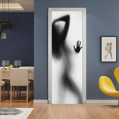 VIRANDA 3D Türtapete Selbstklebend Türaufkleber - Frau - Türfolie Poster Moderne PVC Abnehmbar Wasserdichte Umweltschutz Tür Stickers 86 x 200 cm
