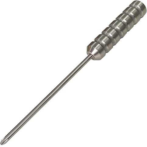 WEDO Stainless Steel Cross-Head Screwdriver,Cross Point Screwdriver with Stainless Steel Handle,Corrosion Resistant, Rust Proof,PH3*200mm