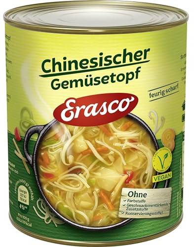 Erasco Chinesischer Gemüsetopf vegetarisch (6 x 800g) In rund 5 Minuten fertig – Mit viel Gemüse – Ohne Schnickschnack - Einfach lecker