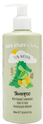 Kids Stuff Baby | Baby Shampoo 300ml | Natural Ingredients | Organic Lemongrass Oil | Dermatologically & Paediatrician Approved | Kind to Sensitive Skin | Vegan | Cruelty-Free