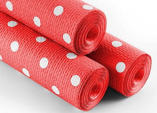 CapitanCasa Rotolo Tovaglia 5 Metri in Carta per Feste Compleanni USA E Getta A Pois 5 Metri Rosso