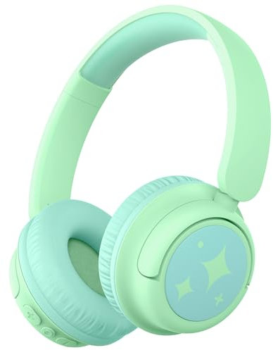iClever Bluetooth kopfhörer Kinder, 60 Std Akku, 74/85 dBA Lautstärkebegrenzung, Stereo-Sound, Typ-C, Bluetooth5.4, Kabellos Kinderkopfhörer Over Ear mit Mikrofon für Tablet/Reisen