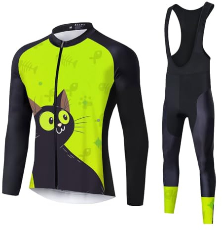 UGLY FROG 2024 New Gatos, Perros Maillot Ciclismo Hombre Invierno Manga Larga/Corta Conjunto + Pantalones de Acolchado 3D, Montar Ropa Set, Térmico, Transpiración, Deportes al Aire Libre