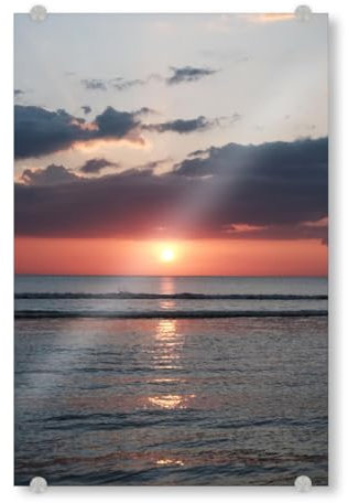 artboxONE Acrylglasbild 60x40 cm Natur Sonnenaufgang - Strand Bild hinter Acrylglas - Bild Strand Meer Ozean