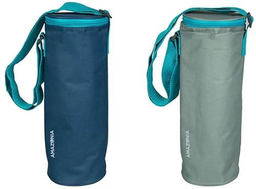 Sac Isotherme pour Bouteille de 1,5 Litre, Isolation Aluminium, avec Sangle de Transport, Ø 12cm Hauteur 34 cm, 2 Coloris Assortis