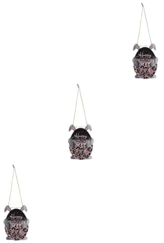 Cabilock 3st Ostern Holzanhänger Zum Aufhängen Schöne Osterdeko Osterschild Zum Aufhängen Hasen-willkommensschilder Frühlings-wandaufhänger Türkranz Vorn Partybedarf Hanfseil Hölzern