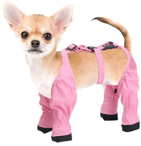 Hundesocken Pfotenschutz Hund Hundestiefel HosenträGer FüR Hunde wasserdichte Weiche Und Komfortable Hundestiefel Leggings Verstellbares Hundebotenschutz Mit Hilfsgurt FüR Kleine MittelgroßE Hunde L