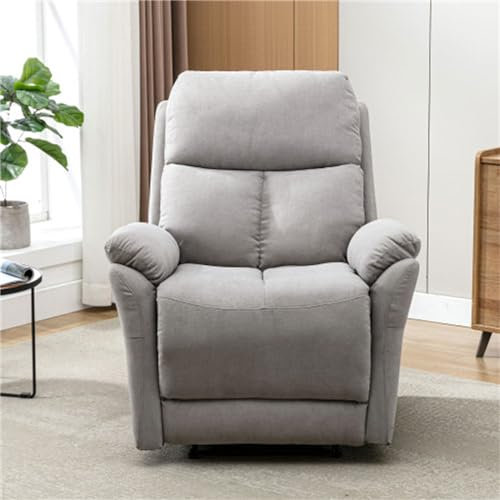Generic Manuell verstellbare Chaiselongue mit Fußstütze und pflegeleichtem Stoff, mit kleinen Seitentaschen für Kleinteile, bringt ultimative Entspannung und Eleganz ins Wohnzimmer. (Grau), ch011009