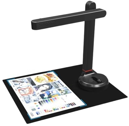 Document Scanners, Book Scanner T201 Auto Document Scanner, Max A4 A3 Size with Smart OCR Led Table Desk Lamp for Family Home Office