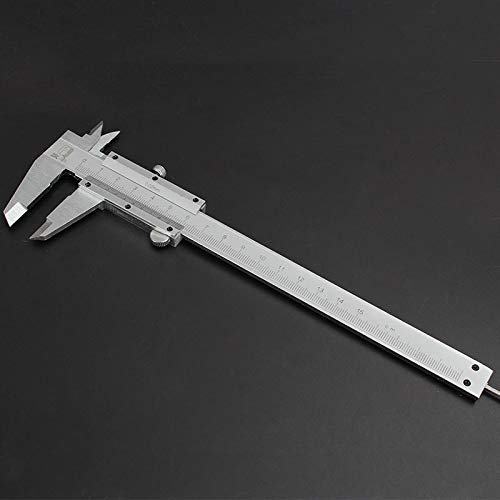 Mikrometer-Messschieber, tragbares Edelstahl-Lineal mit Aufbewahrungskoffer für Schulprojekte, Messung von Antiquitäten(0-200mm)
